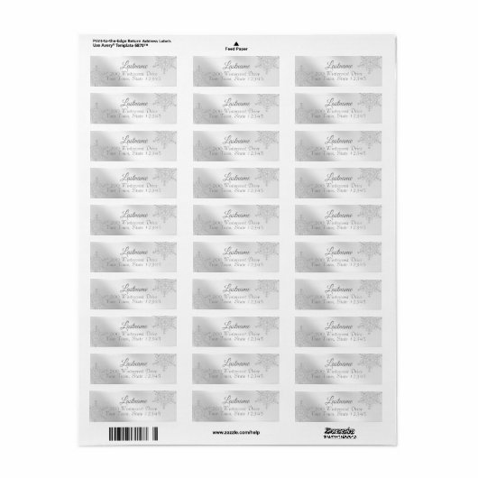 銀雪片 ラベル (フルシート)