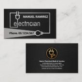 銀電気工事用配線灯光 名刺 (正面/裏面)