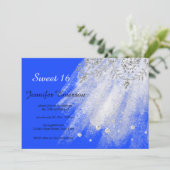 銀青サファイアのドレス　きらきら　スウィート　シックスティーン 招待状 (スタンド正面)