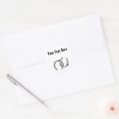 銀馬靴カスタマイズ可能ステッカー ラウンドシール (封筒)