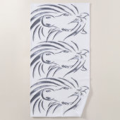 銀馬頭 ビーチタオル (正面)