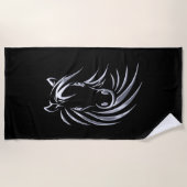 銀馬頭 ビーチタオル (正面)