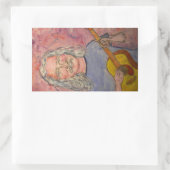 銀髪のフォーク 長方形シール (バッグ)