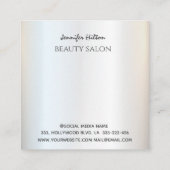 銀魅力的ダイヤモンドの目印 スクエア名刺 (裏面)