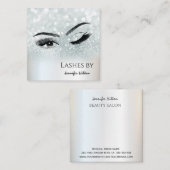 銀魅力的色の光りが目を作る スクエア名刺 (正面/裏面)