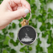 銀魚釣りボート キーホルダー (手)