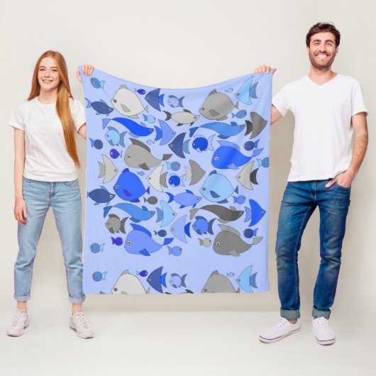 銀魚 フリースブランケット (インサイチュ)