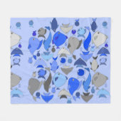 銀魚 フリースブランケット (正面(横))