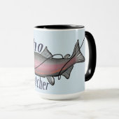 銀鮭の元のデザイン マグカップ (正面右)