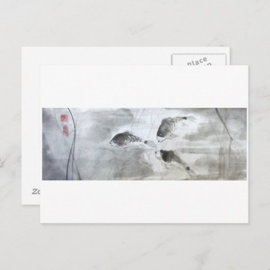 銀鯉 ポストカード (正面/裏面)