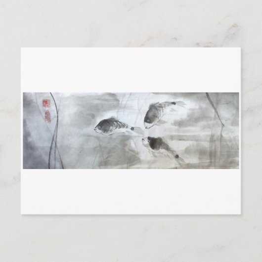 銀鯉 ポストカード (正面)