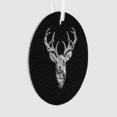 銀鹿オンカーボンファイバースタイルデコール オーナメント (正面)