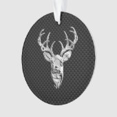 銀鹿オンカーボンファイバースタイルデコール オーナメント (正面)