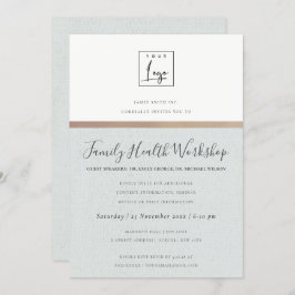 銀黒スケッチ・ストライプライントークセミナーイベント 招待状