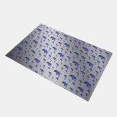 銀，イルカ，魚，自然,水中競技,デザイン, ドアマット (アングル)