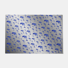 銀,イルカ,魚,自然,水中競技,デザイン, ドアマット