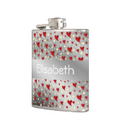 銀，ハート，紫，装飾，メダル，賞，fl フラスク (左)