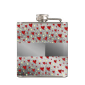 銀，ハート，紫，装飾，メダル，賞，fl フラスク (裏面)