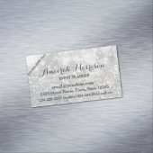 銀《写真》ぼけ味スパークルイベント磁気ビジネスカード マグネット名刺 (インサイチュ)