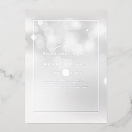 銀《写真》ぼけ味バチェロレッテ 箔招待状