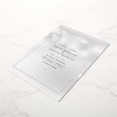 銀《写真》ぼけ味結婚箔招待状 箔招待状 (回転した状態)