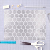 銀、蜂の立方体パターン、モダン、トレンディー、パターン、ele 薄葉紙 (クラフト)