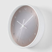 銀、金属光沢と銅の勾配。 壁時計 (傾斜)