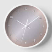 銀、金属光沢と銅の勾配。 壁時計 (正面)