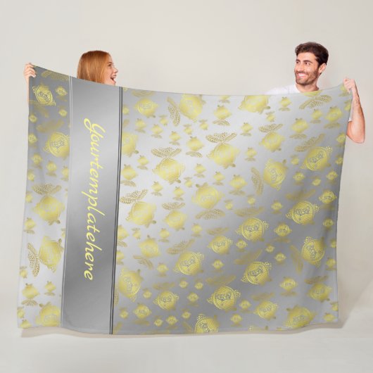 銀，魚，金属，抽象芸術，芸術，魚釣り，鉄鋼 フリースブランケット (インサイチュ)