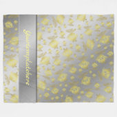 銀，魚，金属，抽象芸術，芸術，魚釣り，鉄鋼 フリースブランケット (正面(横))