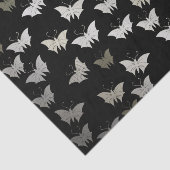 銀，黒，蝶，金属，装飾，デザイン, 薄葉紙 (詳細)