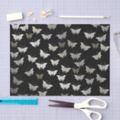 銀，黒，蝶，金属，装飾，デザイン, 薄葉紙 (クラフト)