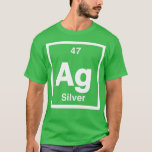 銀Ag元素周期表Science Gi Tシャツ<br><div class="desc">銀Ag元素周期表サイエンスギフト。</div>