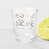 銃おもしろいを注ぐと銃声が上がる ショットグラス (裏面)