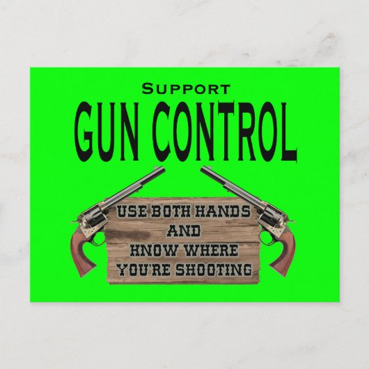 銃おもしろい制御葉書#1 ポストカード (正面)