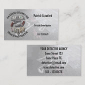 銃およびお金を持つ私立探偵の探偵 名刺 (正面/裏面)