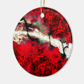 銃およびバラ セラミックオーナメント (左)