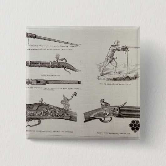 銃および開発 缶バッジ (正面)