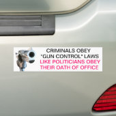 銃およびpoliticansのバンパーステッカー バンパーステッカー (車上)