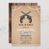 銃かパール 性別発表の招待状 招待状 (正面/裏面)
