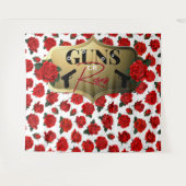 銃か薔薇 性別発表 ベビーシャワー タペストリー (正面(横))