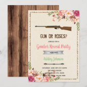 銃か薔薇 性別発表 招待状 (正面/裏面)