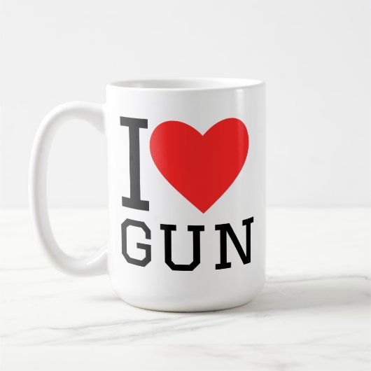 銃が好き コーヒーマグカップ (左)