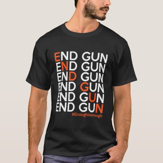 銃が無い銃の暴力が十分に銃ストップのバイオ Tシャツ (正面)