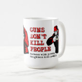 銃で人を殺さないおもしろマグカップ コーヒーマグカップ (正面右)