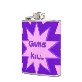 銃で紫とピンクのフラスコを殺す フラスク (左)