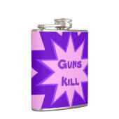 銃で紫とピンクのフラスコを殺す フラスク (右)