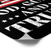 銃とトランプのシャツ ポスター (角)