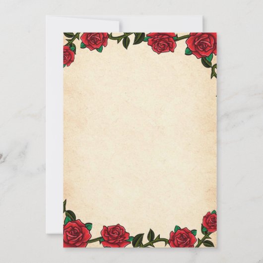 銃とバラベビーロックスタージェンダーの暴露 招待状 (裏面)