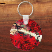 銃とバラ キーホルダー (正面)